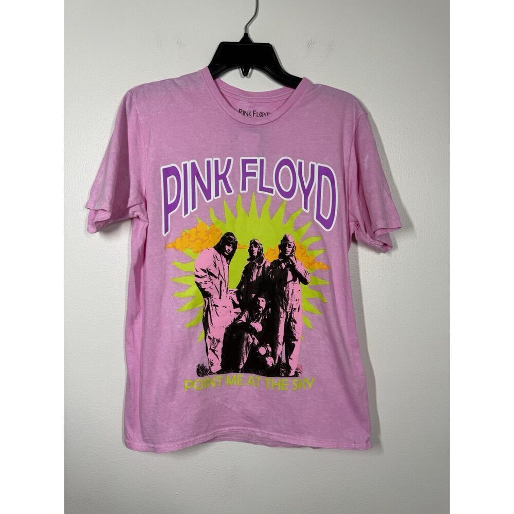 Pink Floyd Philcos Point Me At The‎ Sky Mineral Wash T-Shirt Pink Cotton Rock XL
